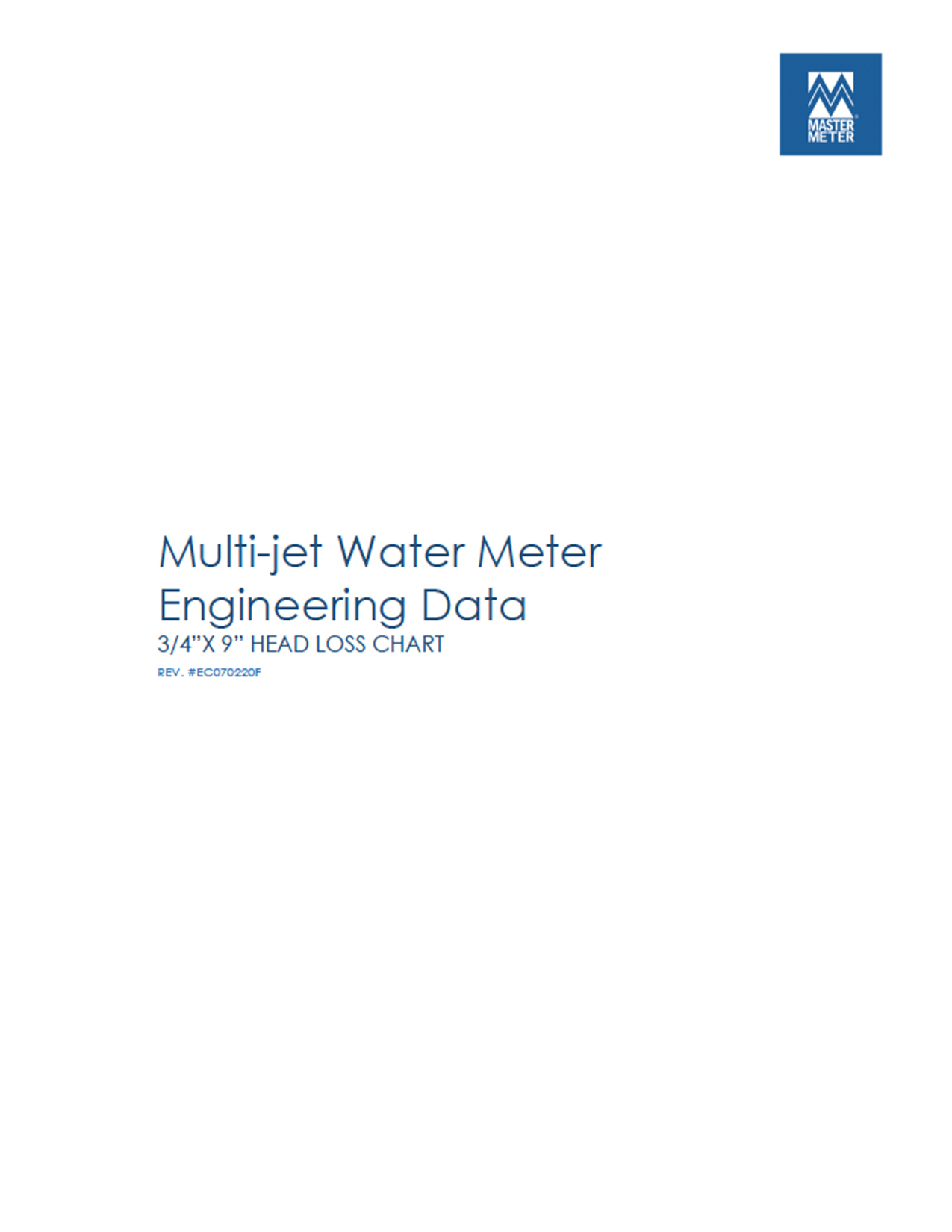 Multi-Jet Head Loss Engineering Chart (3/4