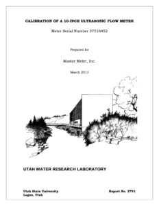 10" Octave Ultrasonic Water Meter Utah Water Research Laboratory-Test and Validation Report