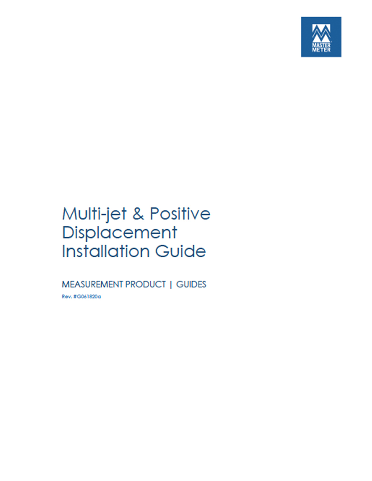 Multi-Jet and Positive Displacement Meter Installation Guide